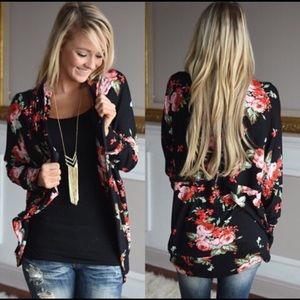 Floral bohemian sweater